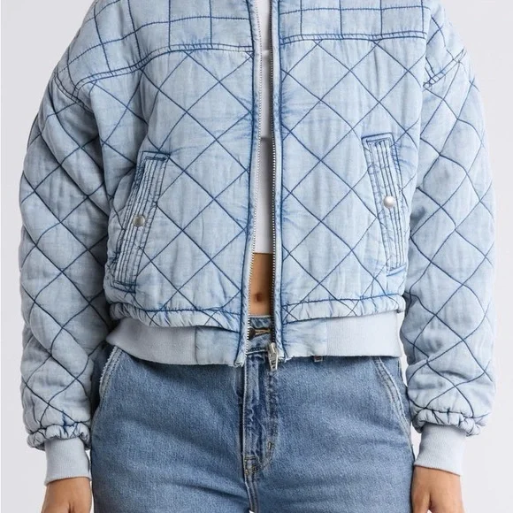 Blank NYC Sun Bleached Bomber Jacket - Picture 1 of 7